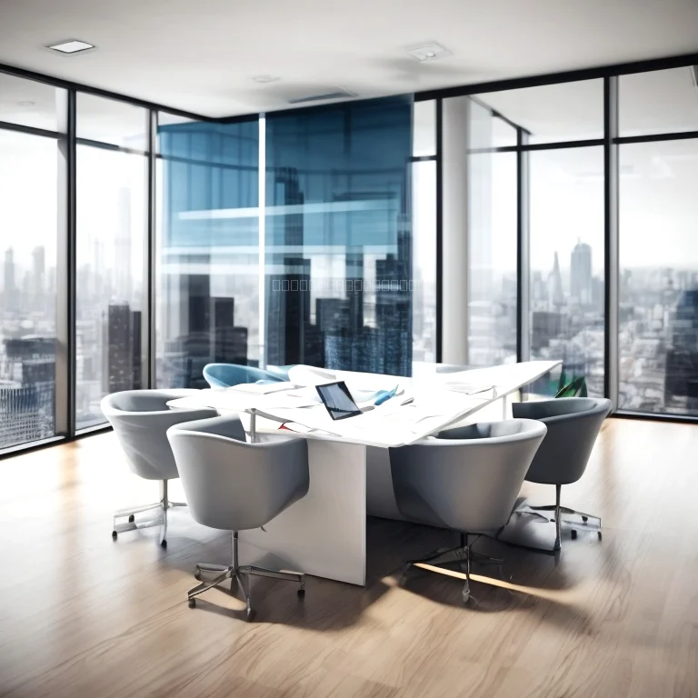 Business professionals discussing corporate law documents